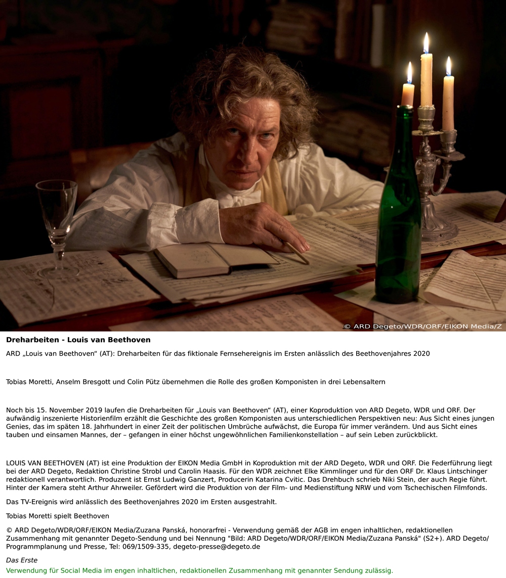 louis van beethoven Das Erste, 20.15 Uhr: "Louis van Beethoven"